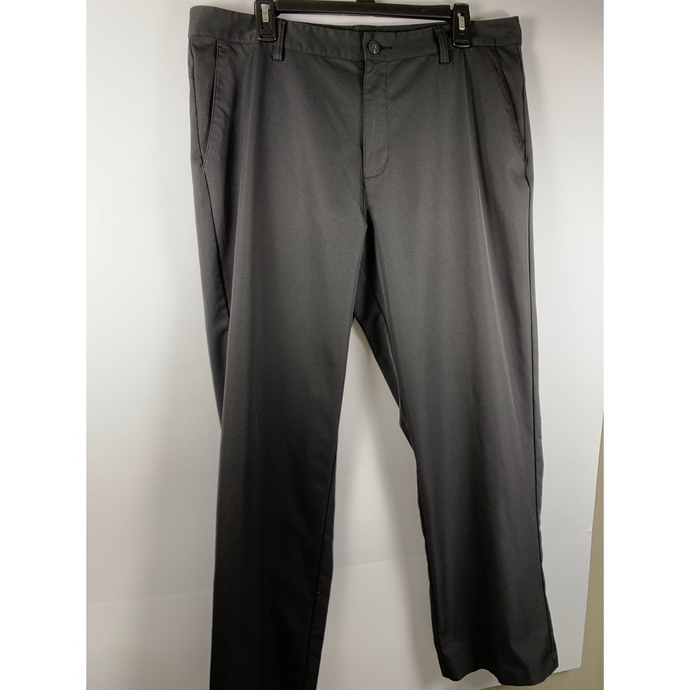 Adidas ClimaLite Golf Pants Mens 36x32 Black Stretch Performance Flat Front - Picture 4 of 16